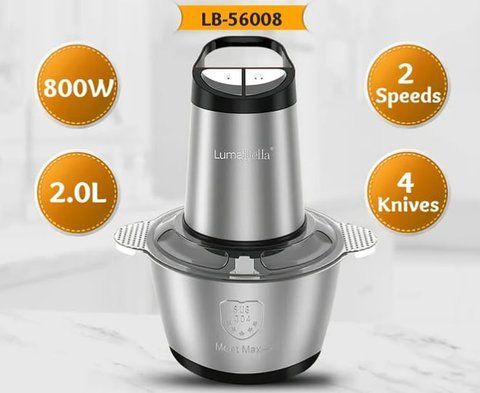 Електричний подрібнювач з чашею LumaBella LB-56008 2л, 800 Вт VB-1222167 фото