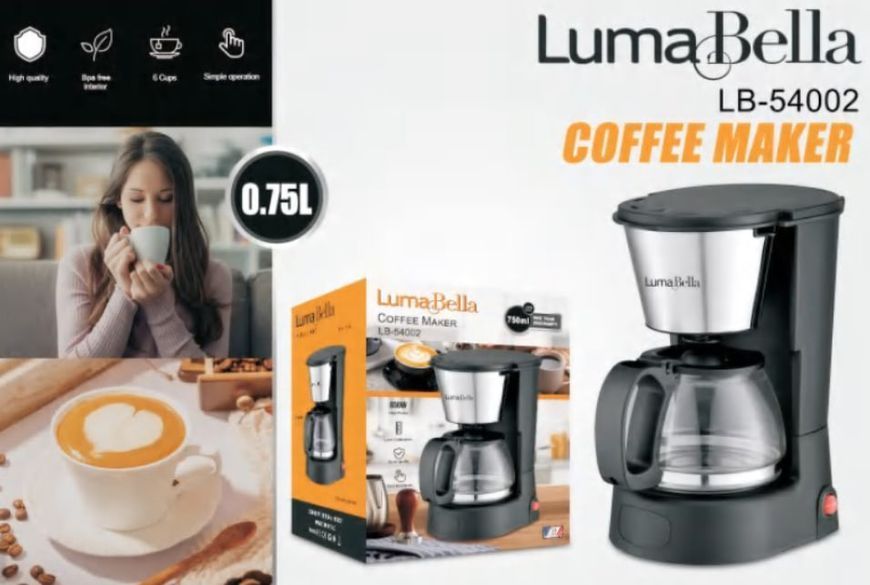 Капельна Кавоварка LumaBella LB-54002, 0.75 мл VB-1222230 фото