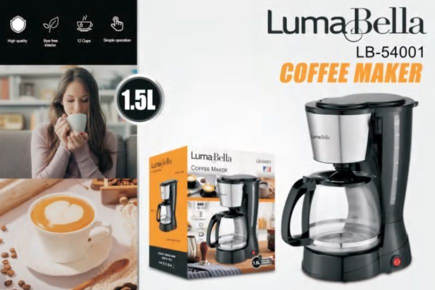 Капельна Кавоварка LumaBella LB-54001, 1,5 л VB-1222231 фото