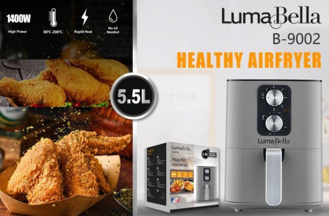 Аерофритюрниця LumaBella LB-60007, 1400 Вт, 5,5л VB-1222515 фото