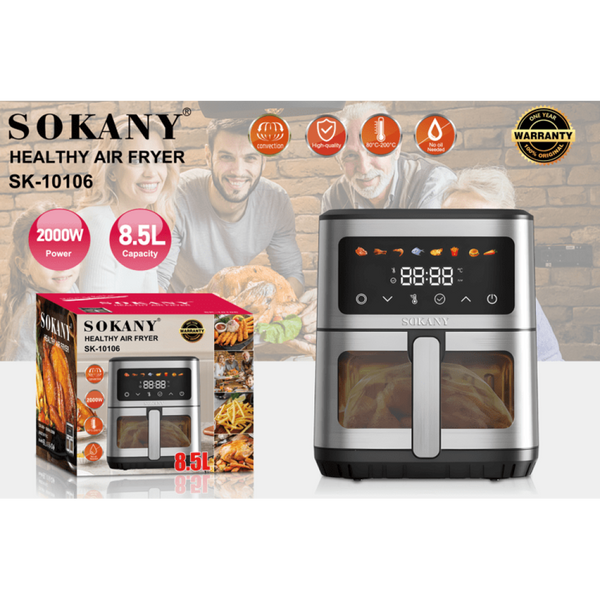 Аерофритюрниця SOKANY SK-10106A, 8,5 л, 2000 Вт VB-1284209 фото
