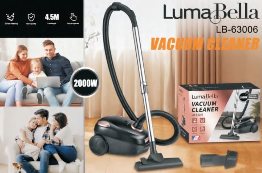 Пилосос мішковий для сухого збирання LumaBella LB-63006, 2000 Вт VB-1222195 фото