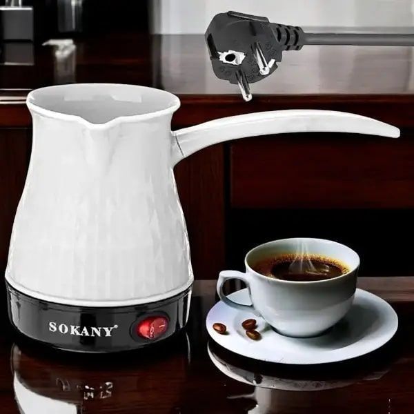 Електрична кавоварка турка Sokany SK-219 500мл 600Вт Біла VB-1254316 фото