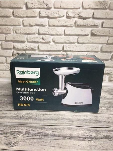 Електрична м'ясорубка Rainberg RB-674 3000W VB-1290861 фото