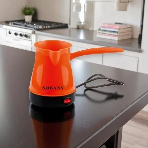 Кавоварка електрична турка Sokany Deluxe SK-205 500мл 600Вт Червона VB-1254310-03 фото