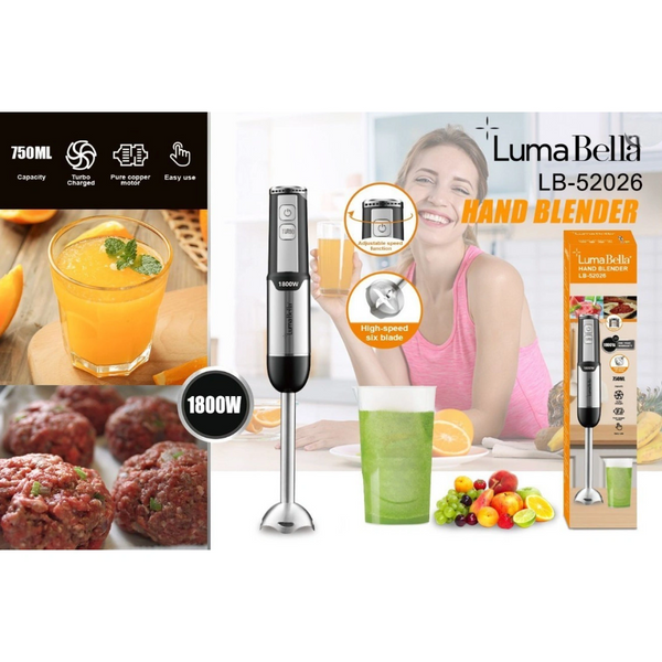 Занурювальний блендер LumaBella LB-52026 1800 Вт з турбо режимом VB-1285054 фото