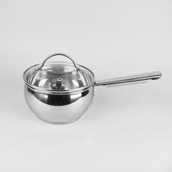 Ківш кухонний нержавіюча сталь з кришкою (16 см) (1.5 л) Maestro MR-3516 VB-1259611 фото